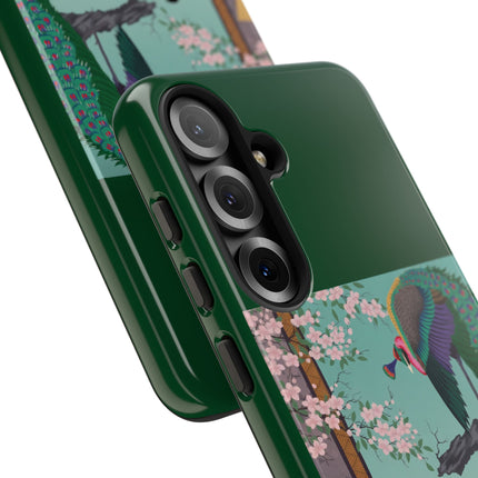 Peacock Garden Phone Case – Japanese Elegance & Timeless Beauty