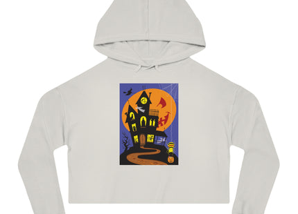 Halloween Night at the Haunted House Women’s Cropped Hooded Sweatshirt