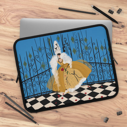🎭🌹 The Lady Behind The Gilded Gates Laptop Sleeve – Art Deco Masquerade Elegance