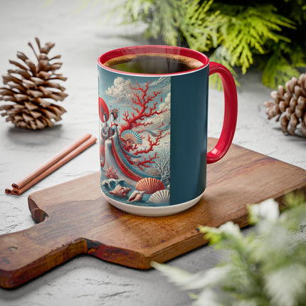 Ladies by the Quiet Sea Colorful Mugs (11oz, 15oz)