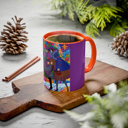 🎄✨ Christmas Among The Twinkling Trees Colorful Mug – Art Deco Holiday Fantasy