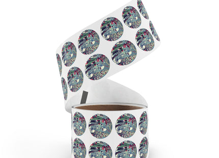 Whimsical Christmas Tea Party Round Sticker Label Rolls