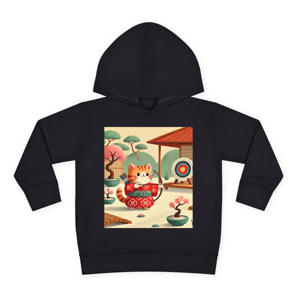 Archer Kitten in the Zen Garden Toddler Pullover Fleece Hoodie