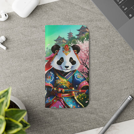🦊⚔️ Cyberpunk Panda Samurai Flip Case – Futuristic Honor & Kitsune Spirit