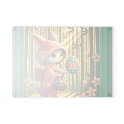 Geisha Kitten’s Easter Glass Cutting Board
