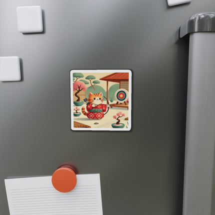 Archer Kitten in the Zen Garden Die-Cut Magnets (5 Sizes)
