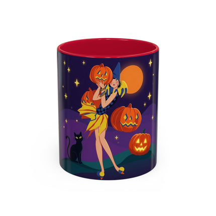 🎃🕯️ Moonlit Pumpkin Masquerade Colorful Mug – Whimsical Halloween Charm