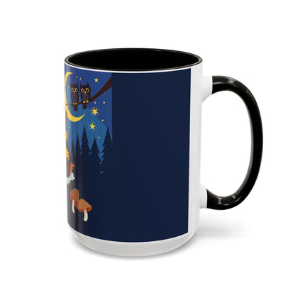 🎃🐈‍⬛ The Little Pumpkin Witch And Her Black Cat Colorful Mug – Whimsical Halloween Charm