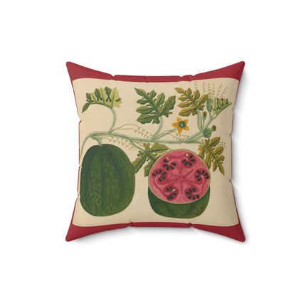 Album of watercolors of Asian fruits and flowers Pl.29 by Anonymous Spun Polyester Square Pillow
