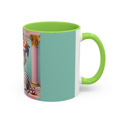 Still Life with Zebra, Fruit, and Pink Columns Colorful Mugs (11oz, 15oz)