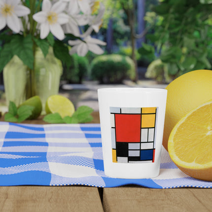 Composition with Red, Yellow, Blue, and Black by Piet Mondrian Ceramic Shot Glass