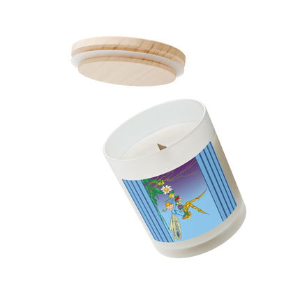 A Fairy’s Delight Frosted Glass Candle, 11oz