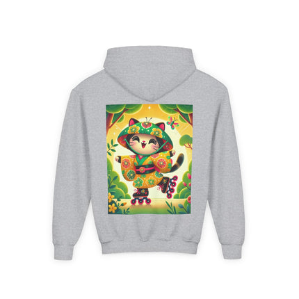 Firefly Dance on Wheels Youth Hooded Sweatshirt – Magical Motion & Playful Glow