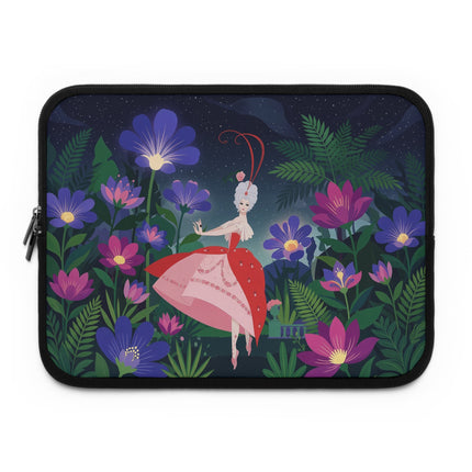 🌙🌺 The Lady Of The Midnight Garden Laptop Sleeve – Art Deco Floral Fantasy