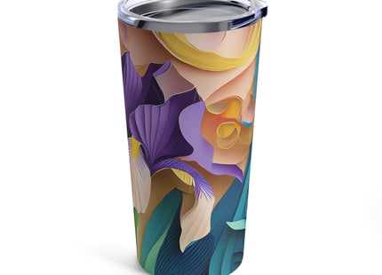 The Elegant Iris Flower Tumbler 20oz