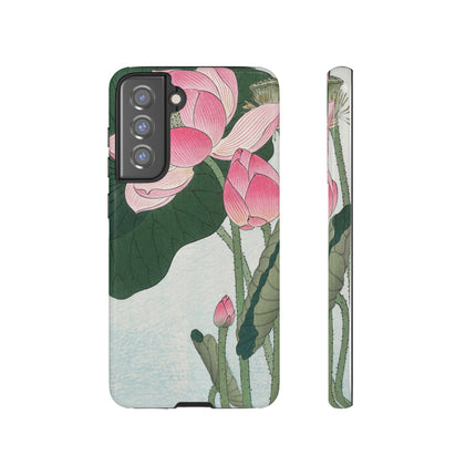 Blooming Lotus Flowers by Ohara Koson Phone Cases