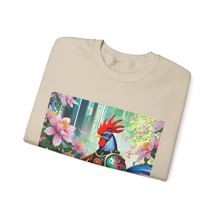 Cyberpunk Rooster Unisex Heavy Blend™ Crewneck Sweatshirt