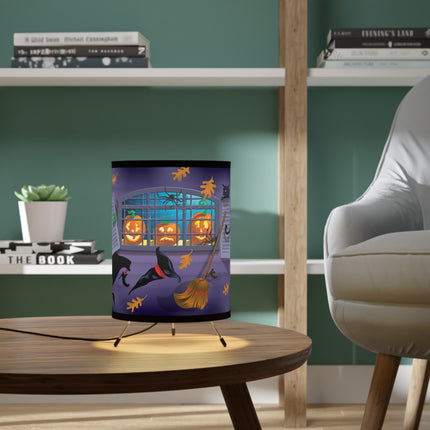 Whimsical Halloween Mischief Tripod Lamp