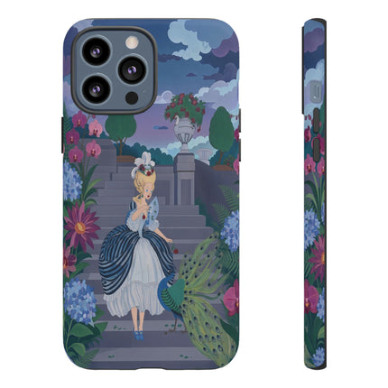 🦚🌸 The Peacock Garden Terrace Phone Case – Art Deco Floral Elegance