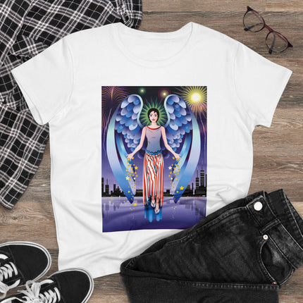 Celestial Symphony Women's Midweight Cotton Tee