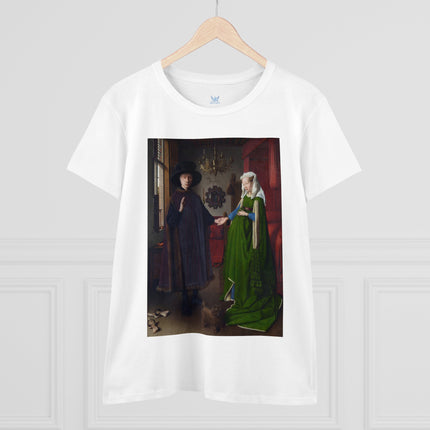 Arnolfini Portrait by Jan Van Eyck Women's Midweight Cotton Tee