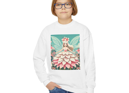 Lily Fairy in Bloom Youth Crewneck Sweatshirt