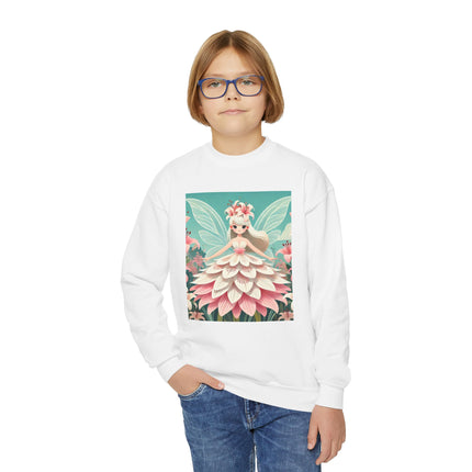 Lily Fairy in Bloom Youth Crewneck Sweatshirt – Grace, Renewal & Gentle Magic