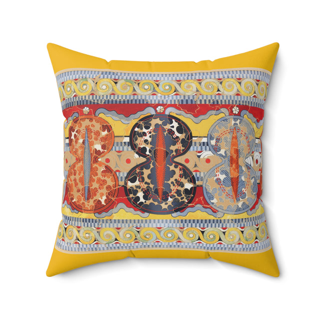 Reproduction of the Shield Frieze by Emile Gilliéron Spun Polyester Square Pillow