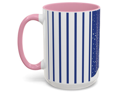 Snowman in Falling Snow Colorful Mugs (11oz, 15oz)