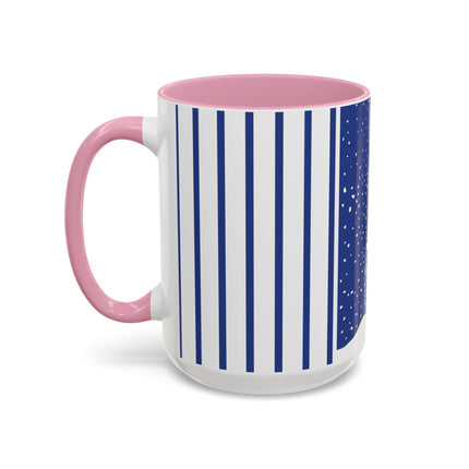 Snowman in Falling Snow Colorful Mugs (11oz, 15oz)