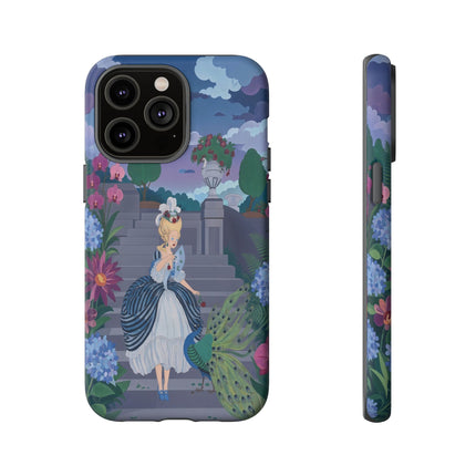 🦚🌸 The Peacock Garden Terrace Phone Case – Art Deco Floral Elegance