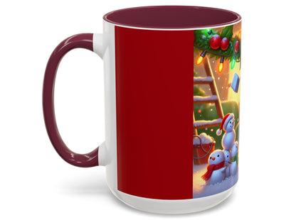 Naughty or Nice Kitten Christmas Colorful Mugs (11oz, 15oz)