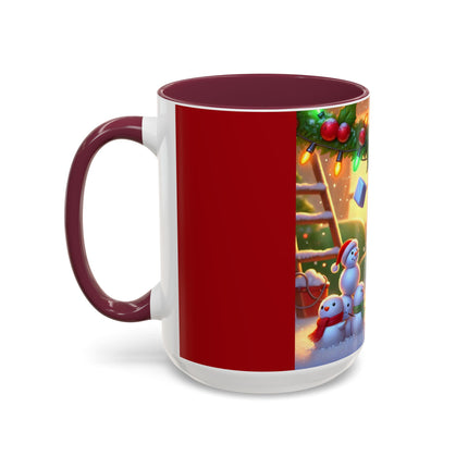 Naughty or Nice Kitten Christmas Colorful Mugs (11oz, 15oz)