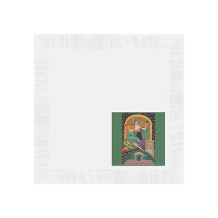 May & Emerald Zodiac White Coined Napkins