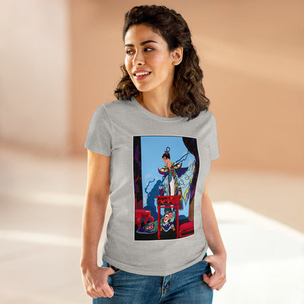 A Visual Journey by Umberto Brunelleschi Women's Midweight Cotton Tee