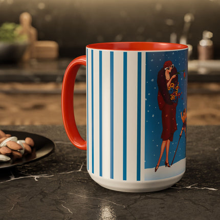 Snowfall & Couture Colorful Mugs (11oz, 15oz)