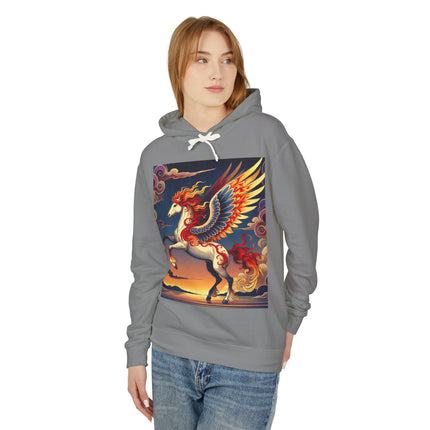 Flame-Winged Horse at Sunset Hoodie