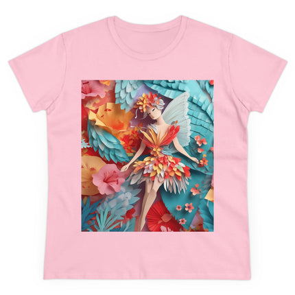 Hibiscus Fairy Women's Midweight Cotton Tee