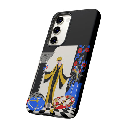 Art Deco Flapper in Yellow Robe Phone Case – Elegant Glamour & Exotic Charm