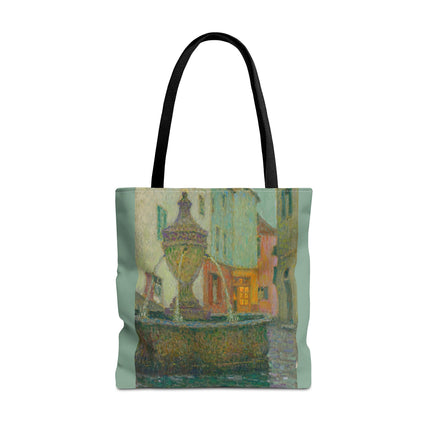 La Fontaine, Saint-Paul De Vence by Henri Le Sidaner Tote Bag (AOP)