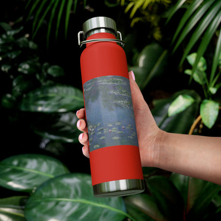 Water Lilies by Claude Monet Copper Vacuum Insulated Bottle, 22oz