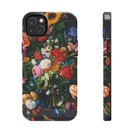 🌺🌙 The Midnight Garden Abundance Phone Case – Art Deco Floral Still Life