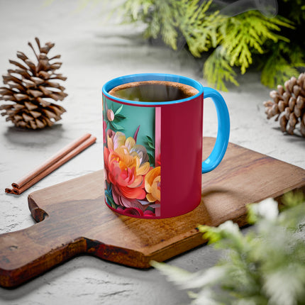 Peonies in Full Bloom Colorful Mugs (11oz, 15oz)