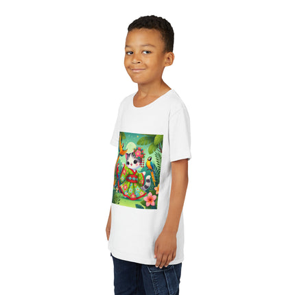 Parrot Dance of the Geisha Kitten Youth Short Sleeve Tee