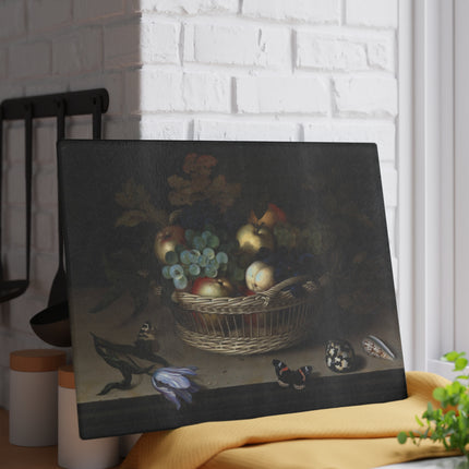 Still Life by Balthasar Van der Ast Glass Cutting Board