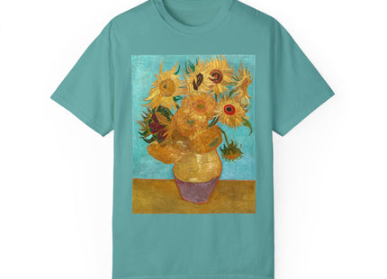 Vase with Twelve Sunflowers by Vincent van Gogh Unisex Garment-Dyed T-shirt