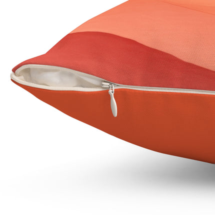 Autumn Serenade in Peach and Orange Spun Polyester Square Pillow