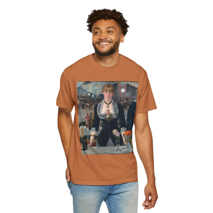A Bar at the Folies-Bergère by Edouard Manet Unisex Garment-Dyed T-shirt