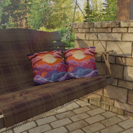 Dramatic Sunset Sky Outdoor Pillows