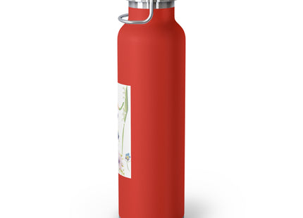 Blooming Splendor: A Floral Transformation Copper Vacuum Insulated Bottle, 22oz